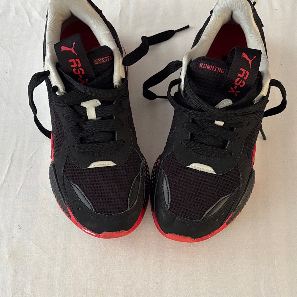 Puma Kids Black and Red Sneakers